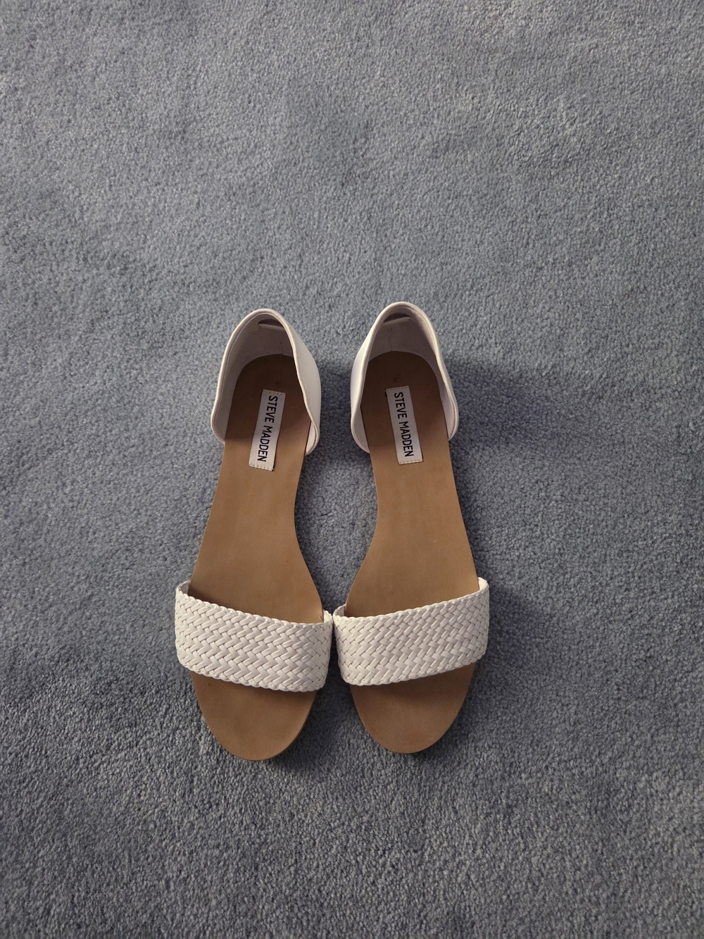 Steve Madden Women's Ivory Braided Strap D'Orsay Sandals